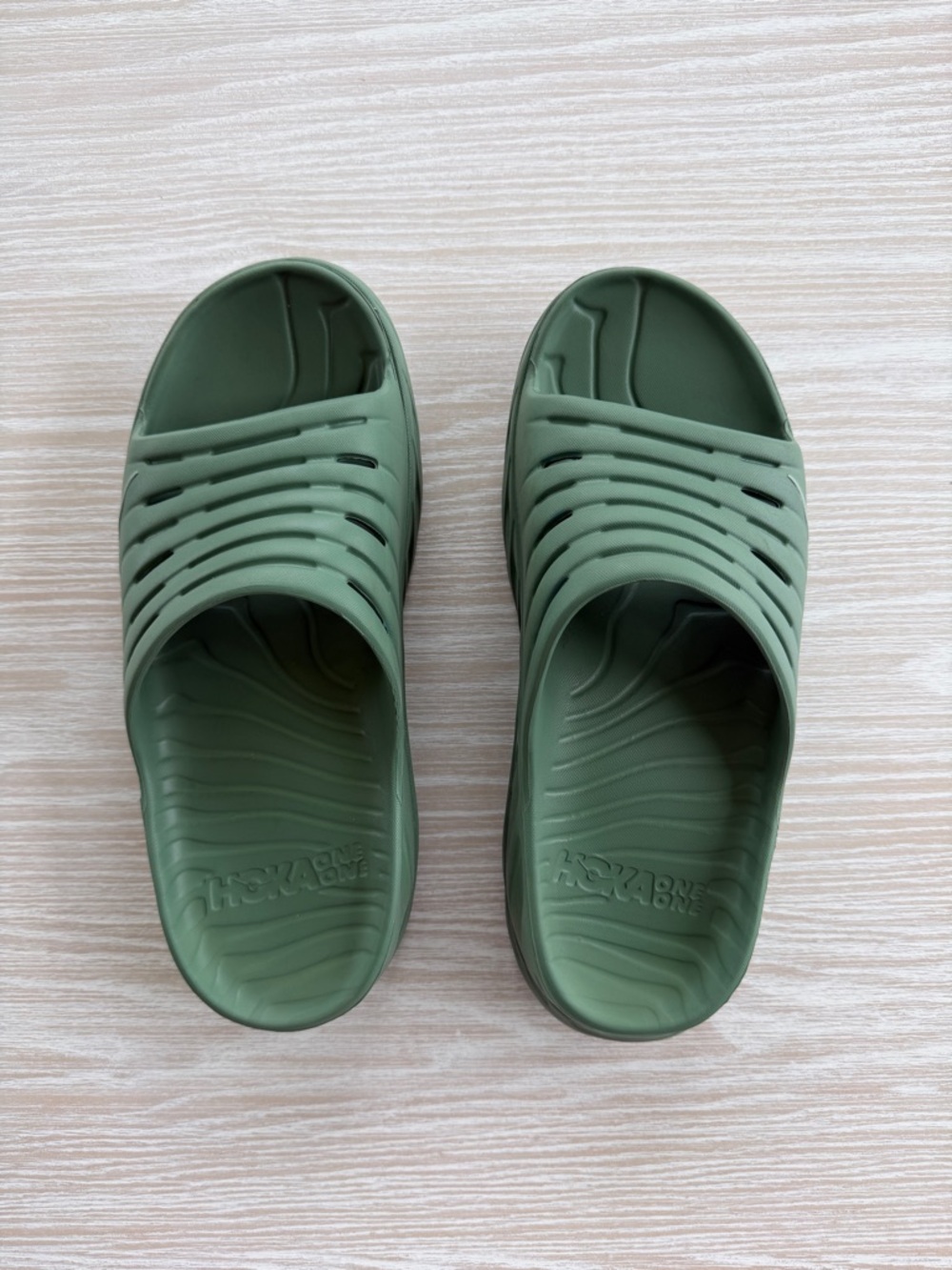 Men’s Hoka Olive Green Slide Sandals